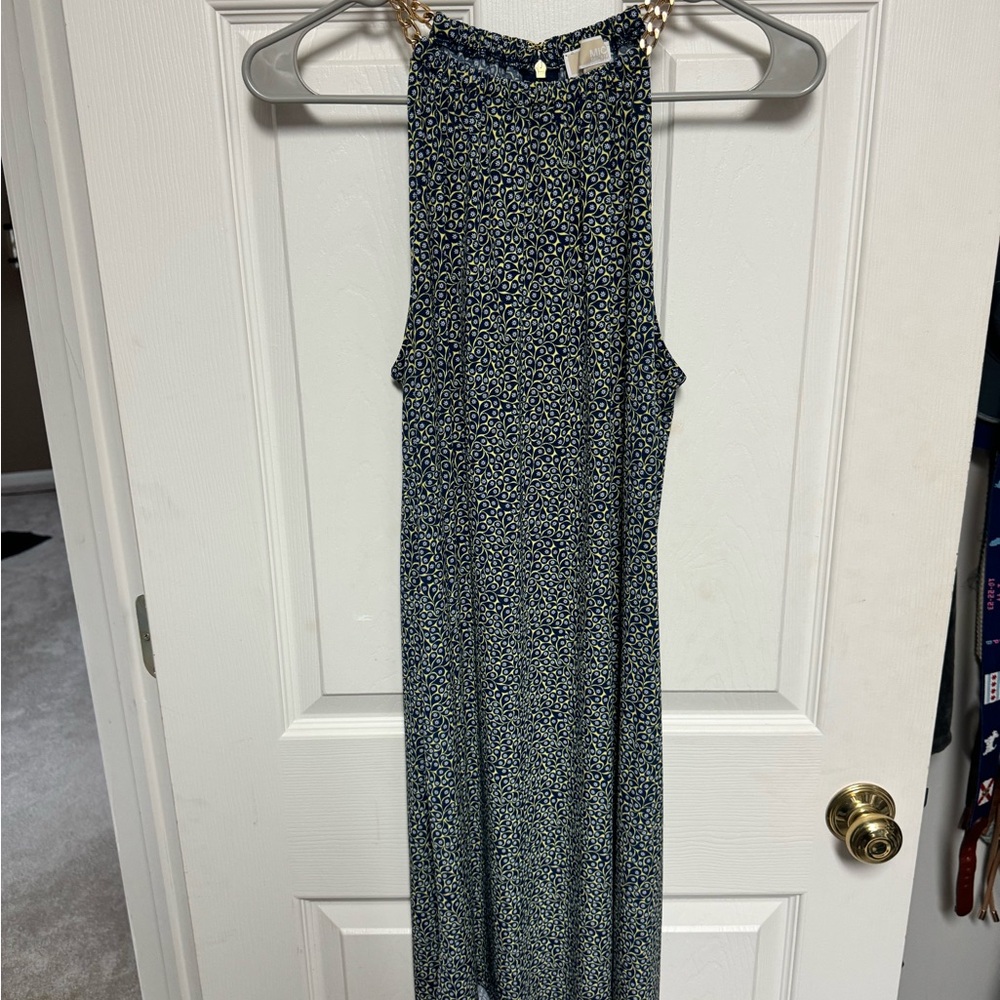 Michael Kohrs paisley sleeveless high neckline dress - size M